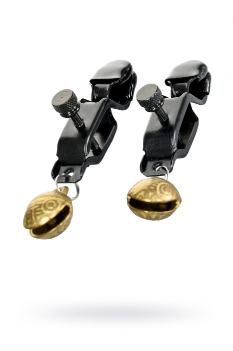 Черно-золотистые зажимы для сосков TOYFA Theatre - ToyFa - купить с доставкой в Долгопрудном