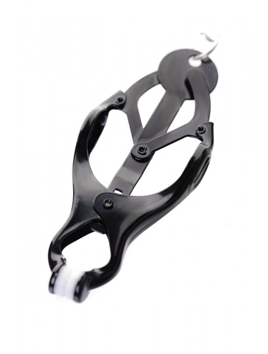 Черно-серебристые зажимы для сосков с кольцом для пениса TOYFA Metal - ToyFa - купить с доставкой в Долгопрудном