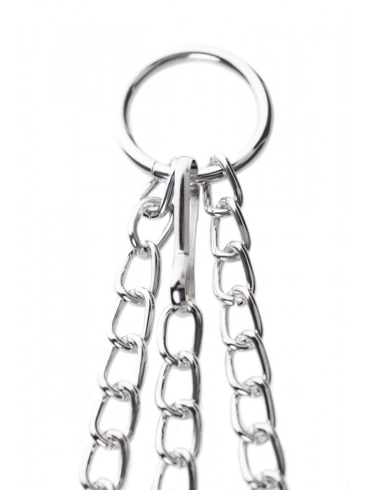 Черно-серебристые зажимы для сосков с кольцом для пениса TOYFA Metal - ToyFa - купить с доставкой в Долгопрудном