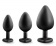 Набор черных анальных пробок с красным кристаллом-сердечком Bling Plugs Training Kit - Blush Novelties - купить с доставкой в Долгопрудном