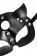 Черная кожаная рельефная маска кошки - Pecado - купить с доставкой в Долгопрудном
