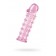 Гелевая розовая насадка на фаллос с шипами - 12 см. - Toyfa Basic - в Долгопрудном купить с доставкой